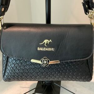 BAILIDAISHU BLACK PU LEATHER PURSE